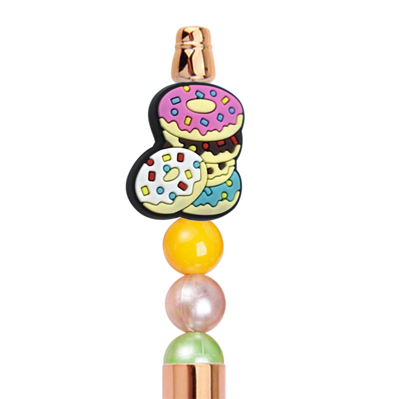 Wholesale Ranbom100pcs/pack  Donut Series Beaded DIY Accessories Pen Decoration Pvc Bead